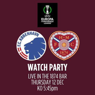 Watch Copenhagen v Hearts at the 1874 Bar