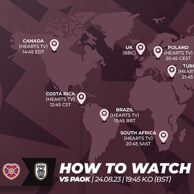 How to watch: Hearts v PAOK