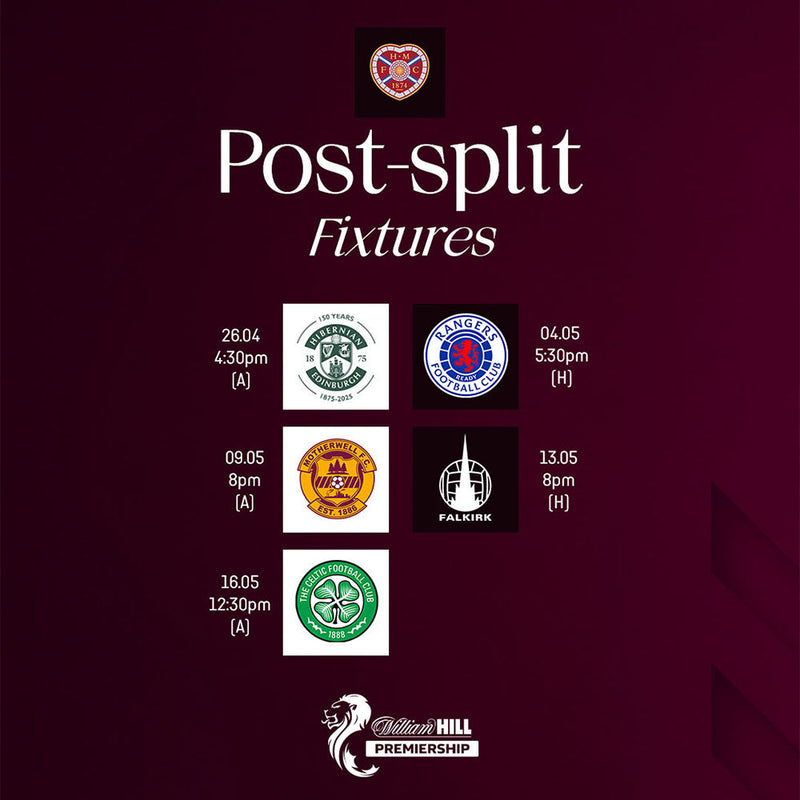 Post-Split fixtures confirmed