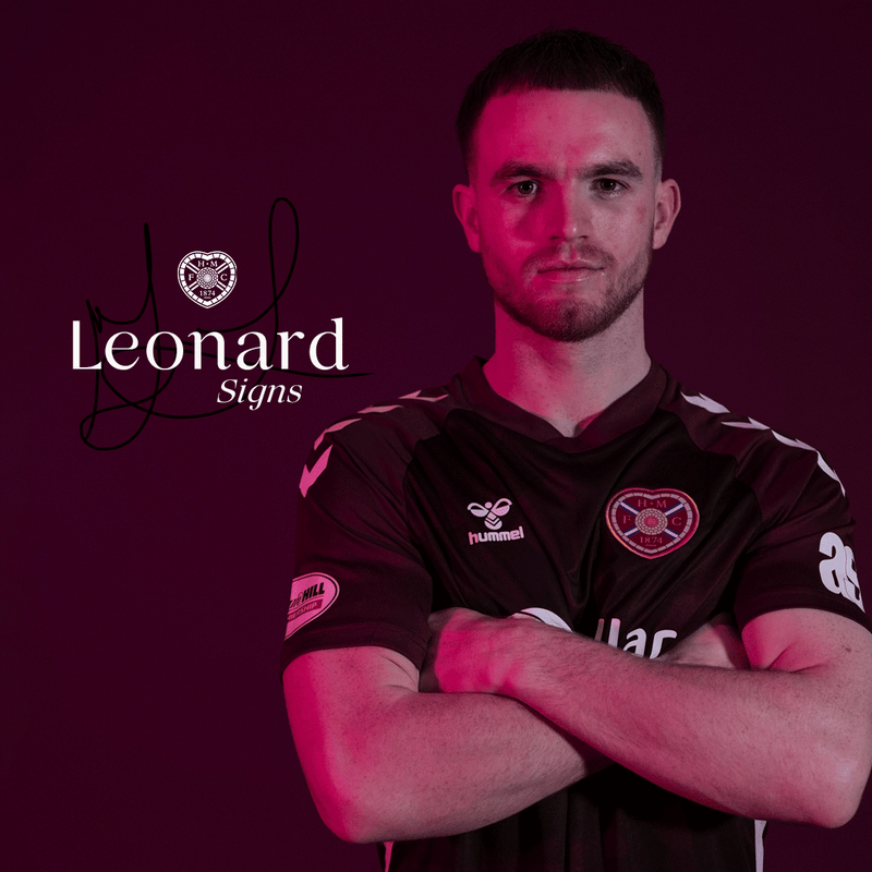 Leonard Sign Hearts v Kilmarnock LIVE on PPV