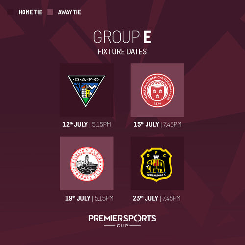 Premier Sports Cup fixtures confirmed