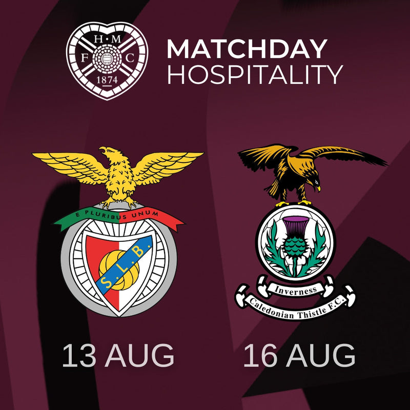 Matchday Hospitality Now on Sale for Benfica & Inverness