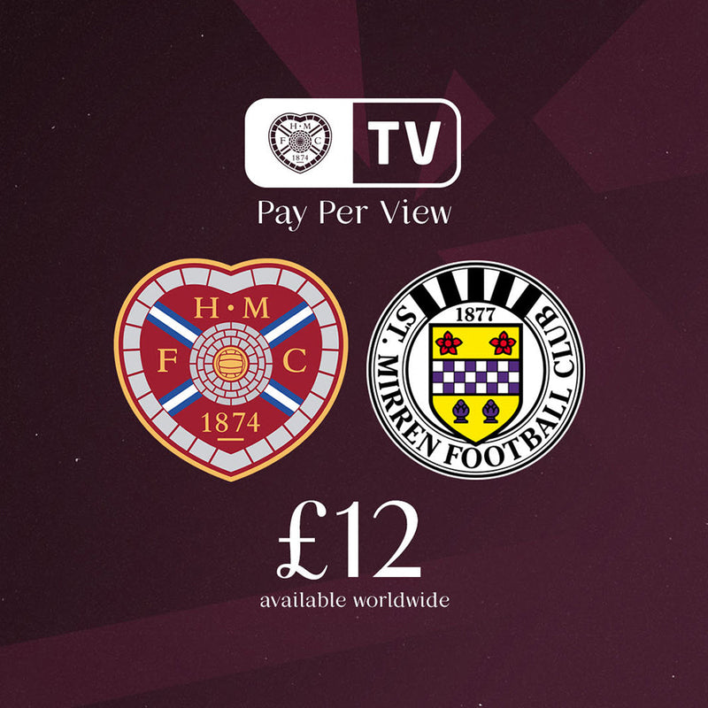 Hearts v St Mirren live on PPV